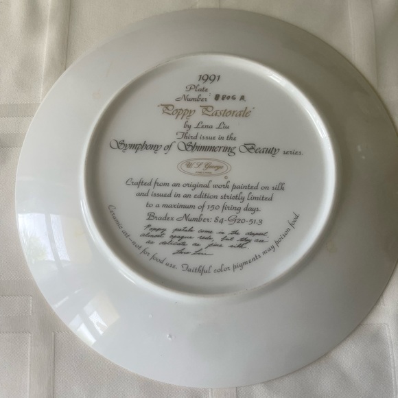 Poppy Pastorale” by Lena Liu 1991 Symphony of Shimmering Beauty - Picture 5 of 5